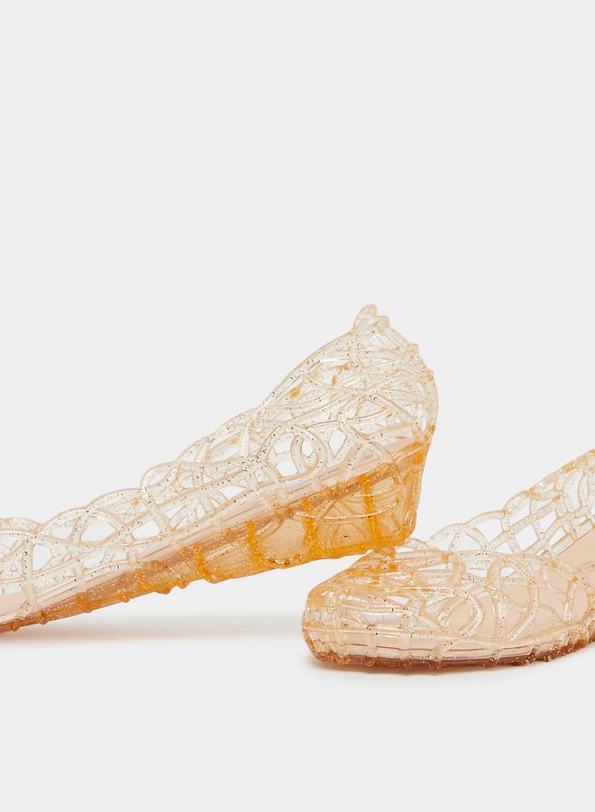 Styli Glitter Look Flat Jelly Shoes - Image 4